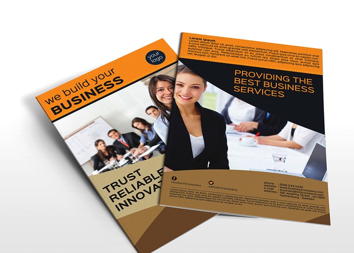 Company Bi-Fold Brochure Template