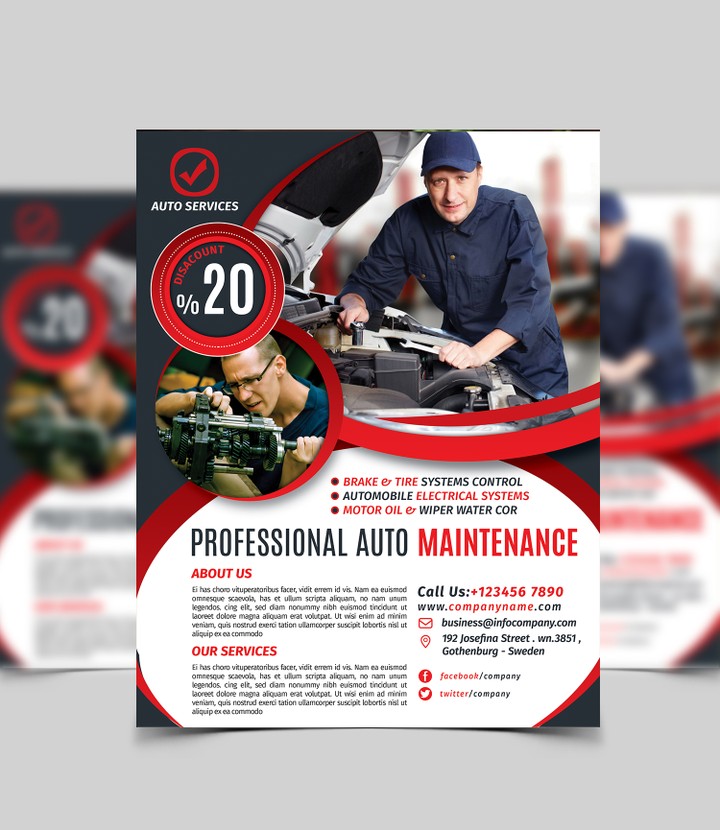 Auto Services Flyer Templates