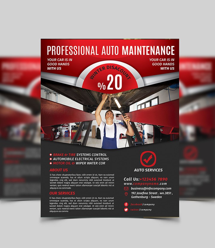 Auto Services Flyer Templates