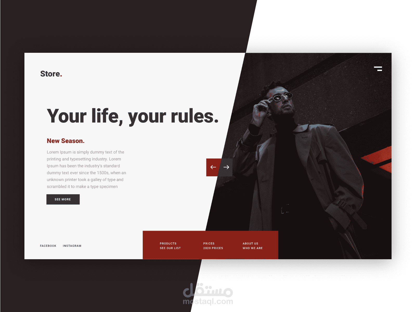 Store - Landing Page