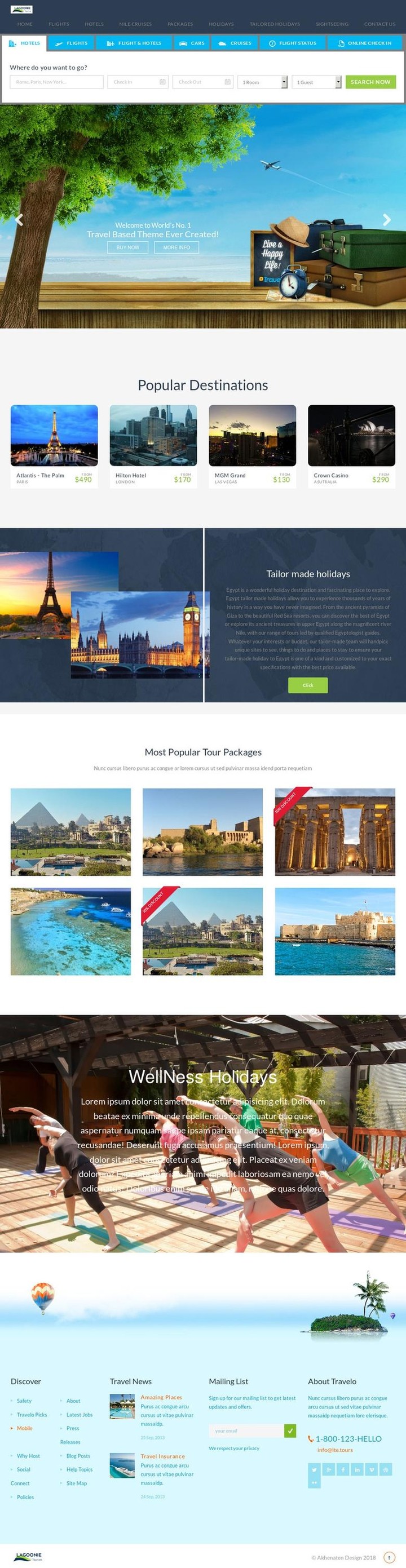 Lagoonie Travel Agency Website