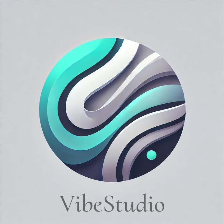 شعار عصري وأنيق لشركة تدعى "VibeStudio"