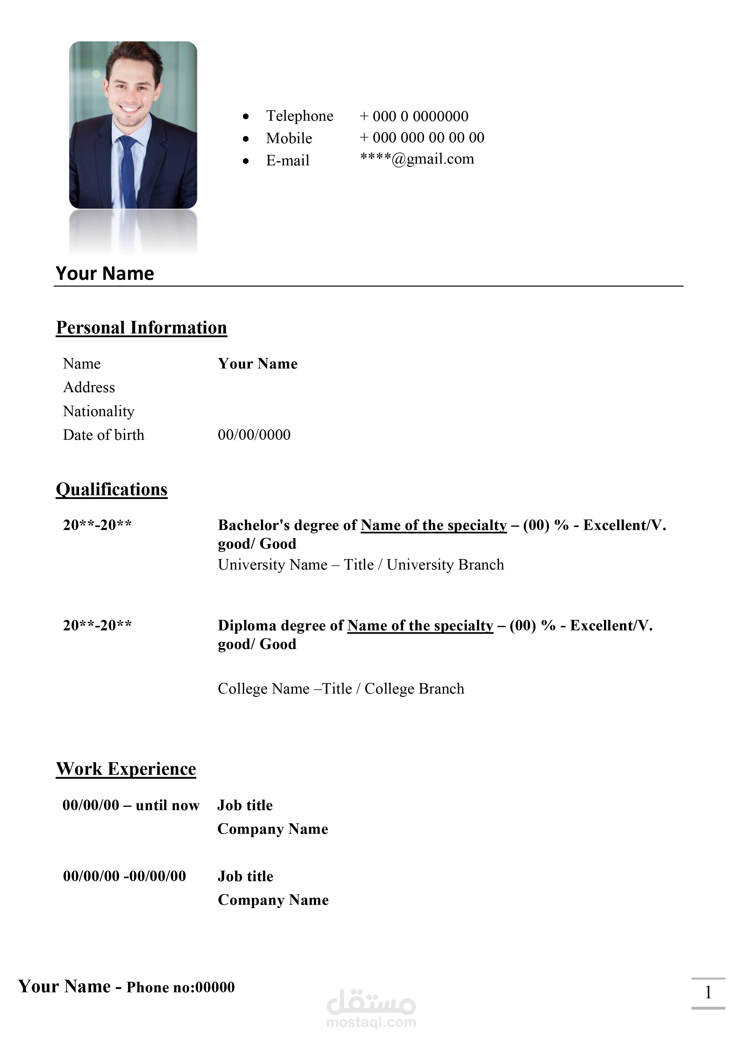 Curriculum Vitae | مستقل