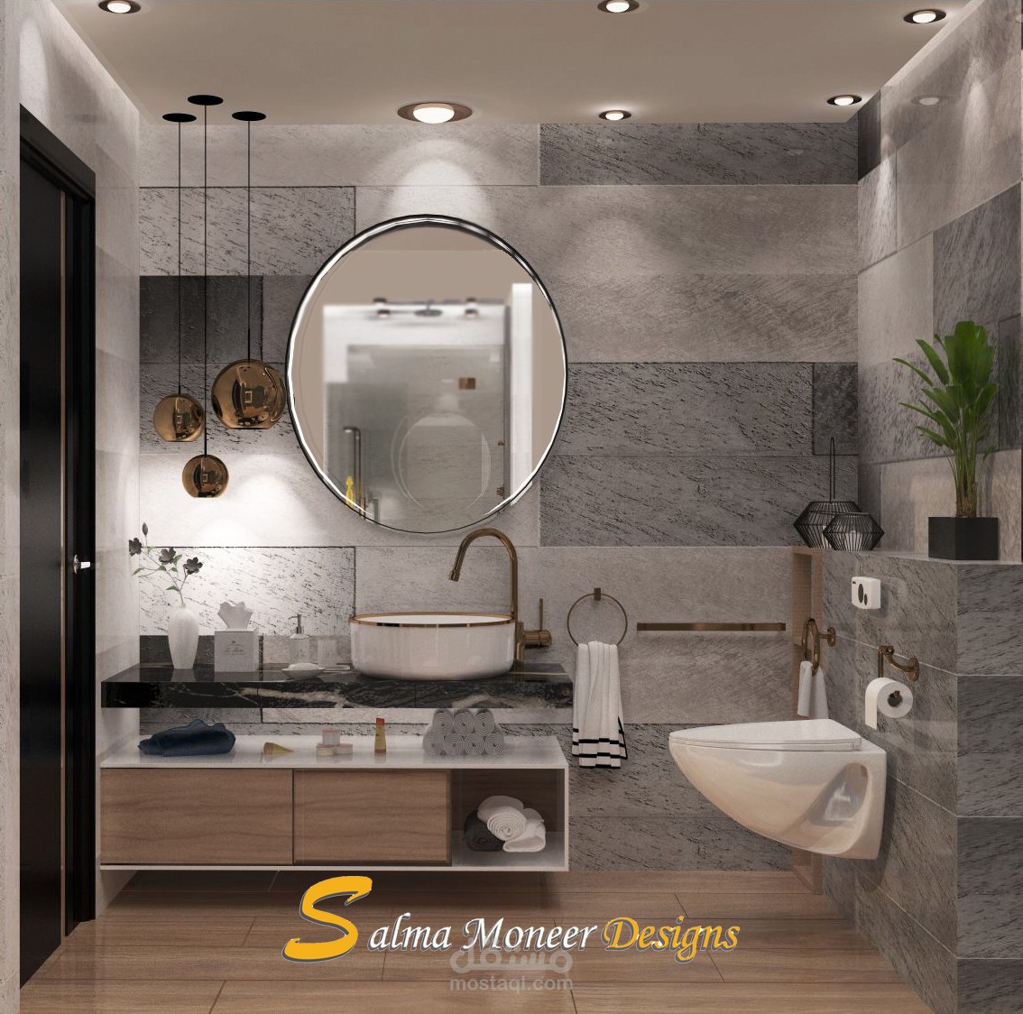 تصميم داخلى  3d لحمام  3d interior design of a bath room