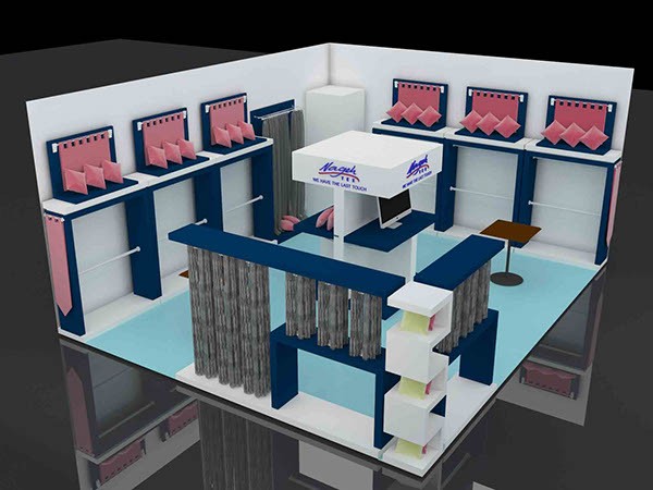 Booth 3D design for Hiemtextile fair 2014