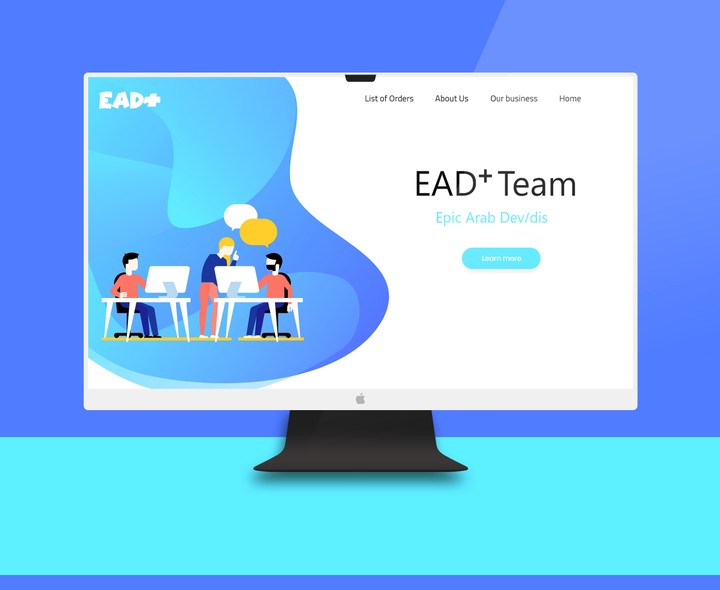 تصميم واجهة موقع لفريق   Web Design -- Tem EAD  Website