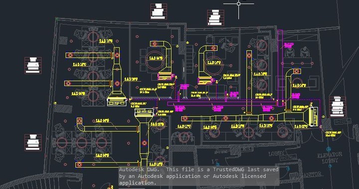 تصميم HVAC لمكتب اداري