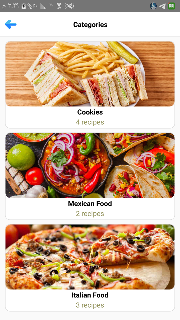 Simple design food app