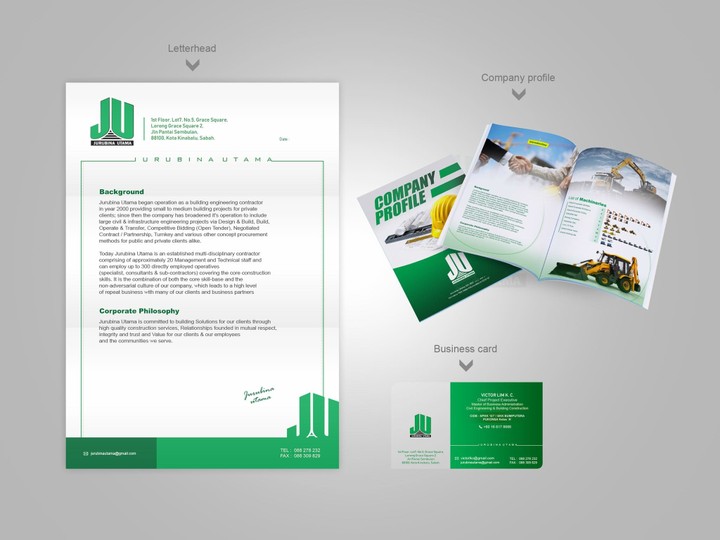 تصميم Business card , letterhead and company profile