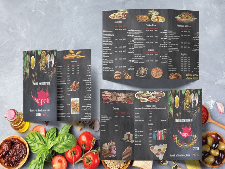 brochure Napoli Menu