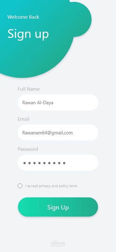 Sign in & Sign up UI using XD