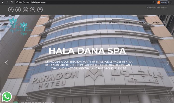 Hala Dana Spa Portfolio Website