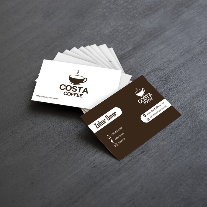 business card costa coffee