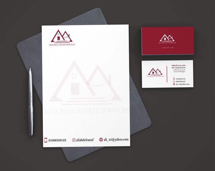 letter head and business card