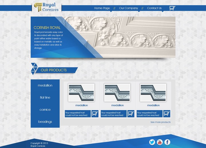 Royal Cornices website design