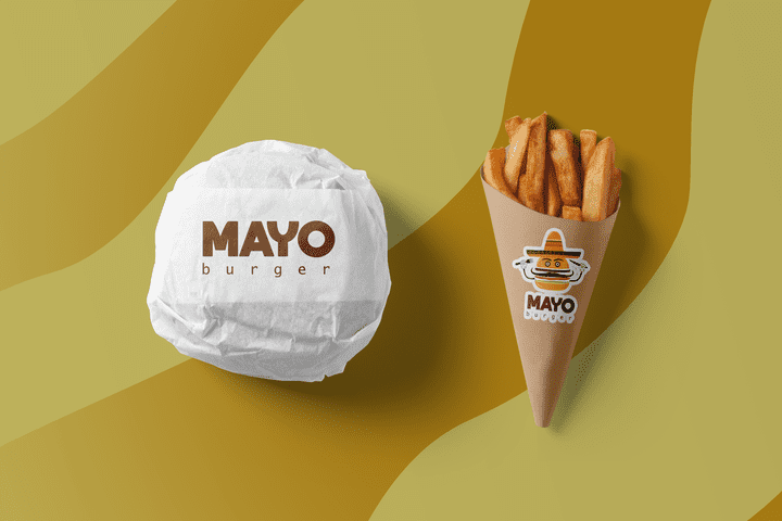 Logo Design For Mexican Burger Restaurant - Mayo Burger