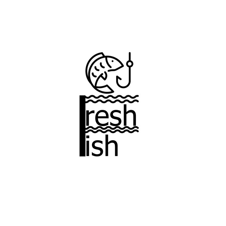 Fresh fish logo for fish market