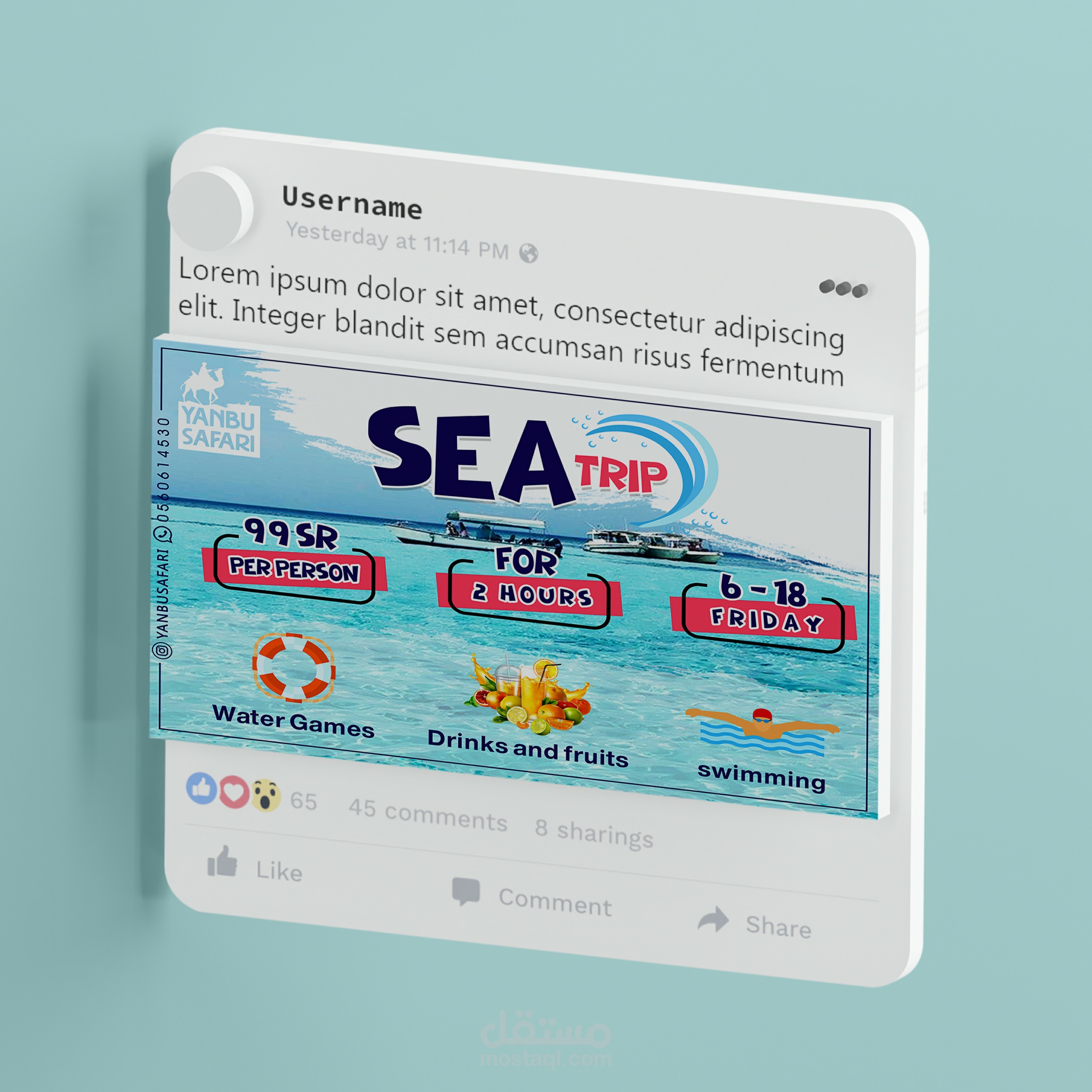 Sea Trip Social Media Design