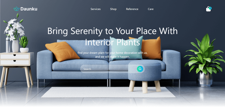 Daunku-interior design Website - صفحة هبوط للتصميم داخلي  - Reac.tJs