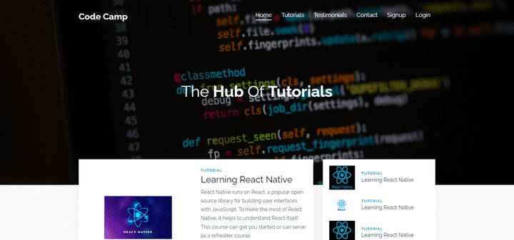 Code Camp - Courses Website