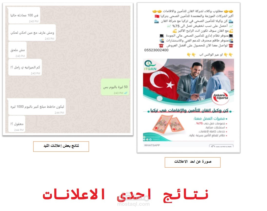 نتائج ومهام وظيفة مسوق الكتروني لدى شركة تعمل في العقارات والتأمين - تركيا