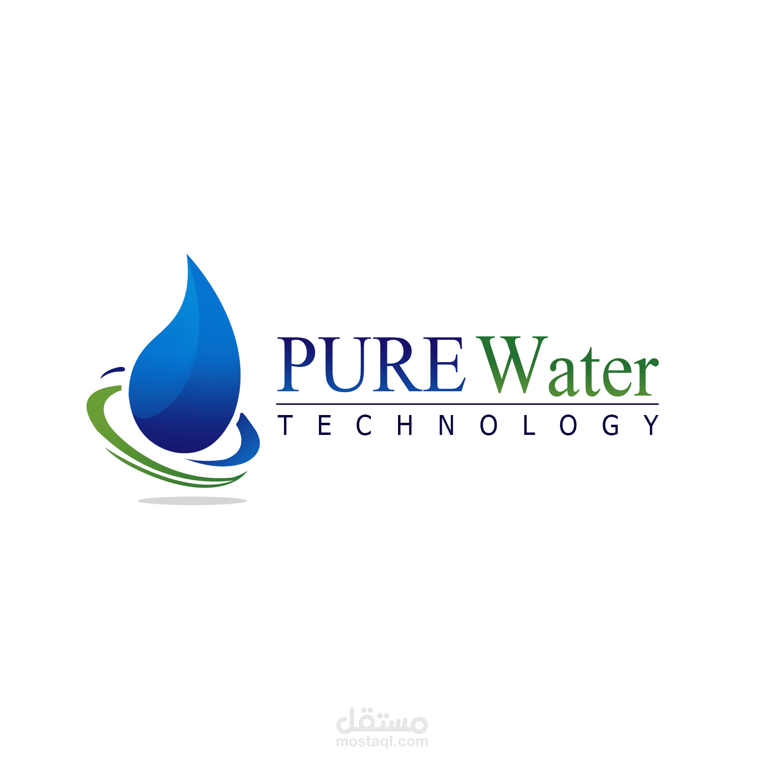 لوجو لشركة pure water