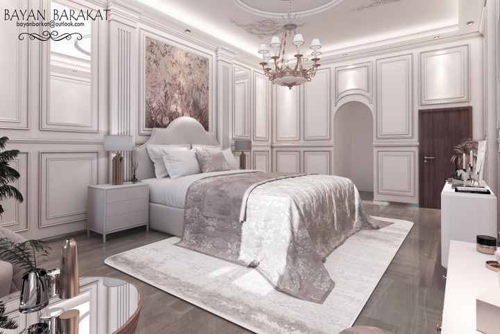 تصميم كلاسيكي لغرفة نوم