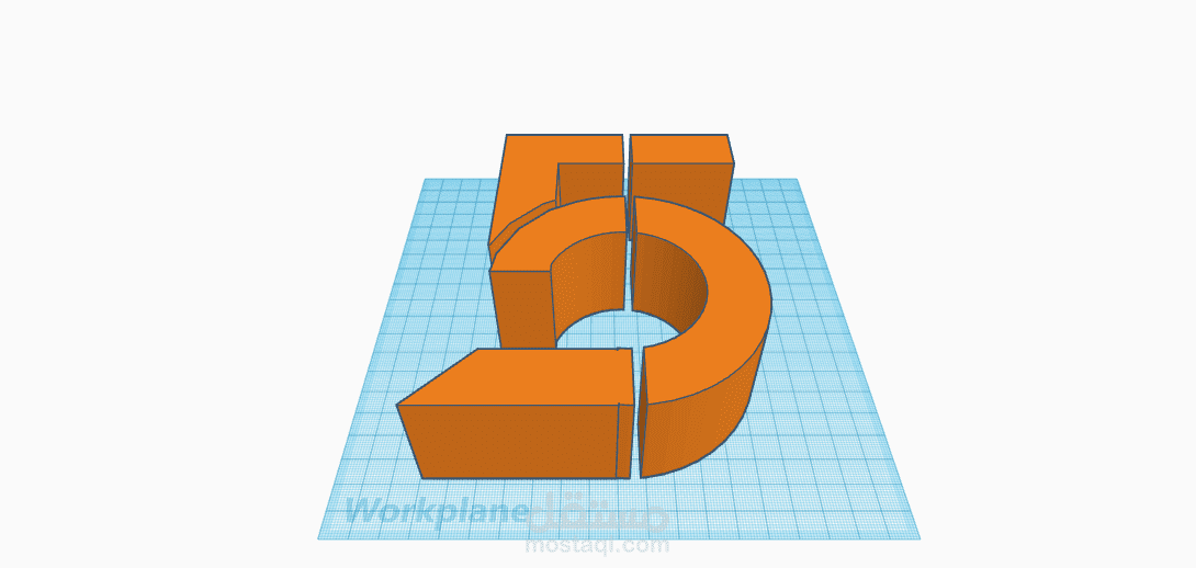 تصميم ثلاثي الأبعاد لشعار  خمسات  بواسطة موقع Tinkercard