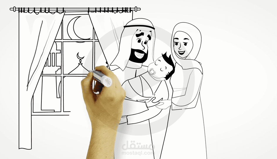 فيديو ترويجي بتقنية الوايت بورد | الضرورات الخمس