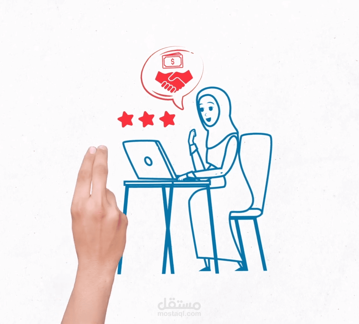 موشن غرافيك وايت بورد ترويجي | سهلة |  Whiteboard animaiton