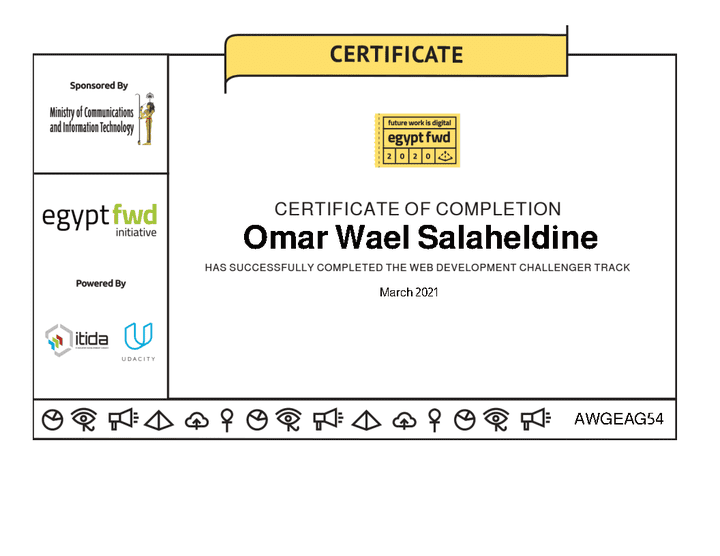 Web Development Certificate of Completion