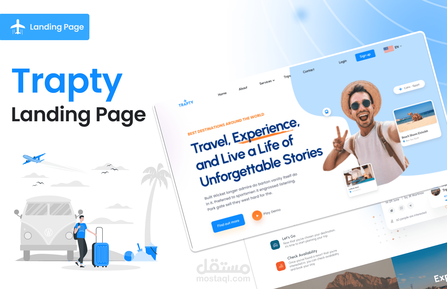 Trapty Travel  Landing Page