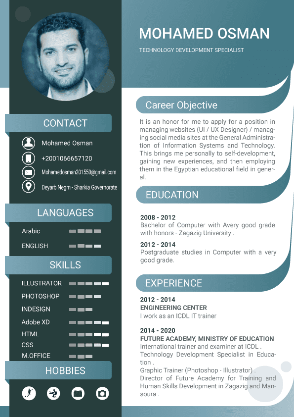 Resume by illustrator