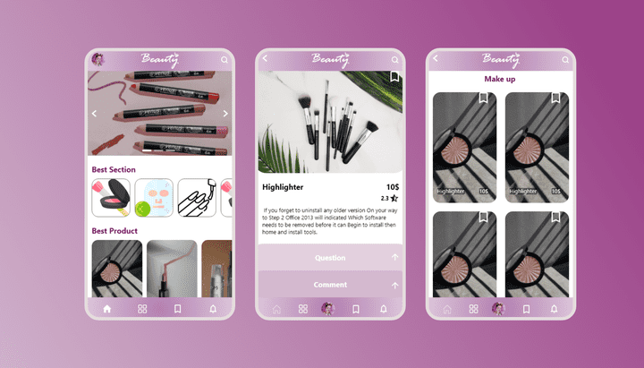Beauty mobile App || UX/UI