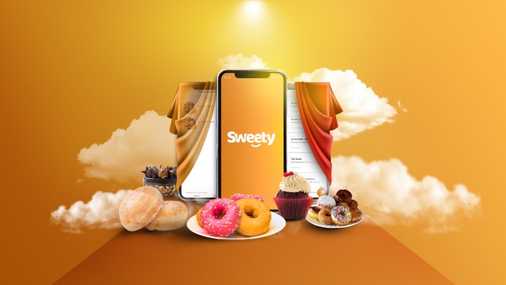 تصميم سوشيال ميديا لتطبيق  Sweety