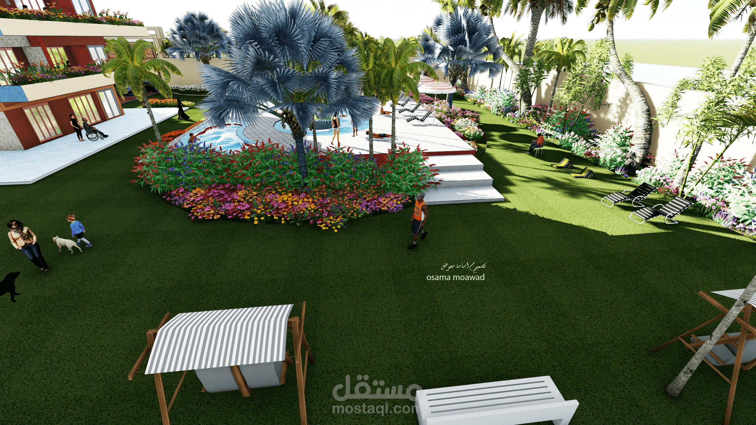 تصميم لاندسكيب ومعمارى وجرافيك landscaping garden .graphic