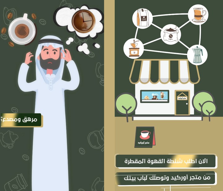 فيديو موشن جرافيك للاسناب شات لمتجر أوركيد بيع ادوات القهوة