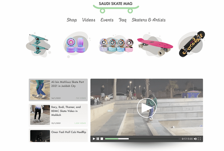 UI UX: Saudi Skateboard Online Magazine