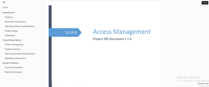 SRS for Access Control Project