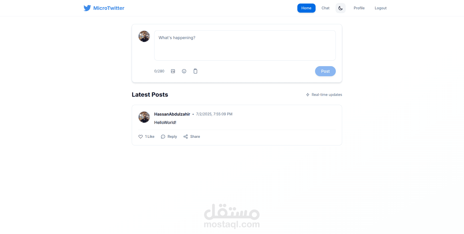 nanoTwitter – Real-Time Microblogging App