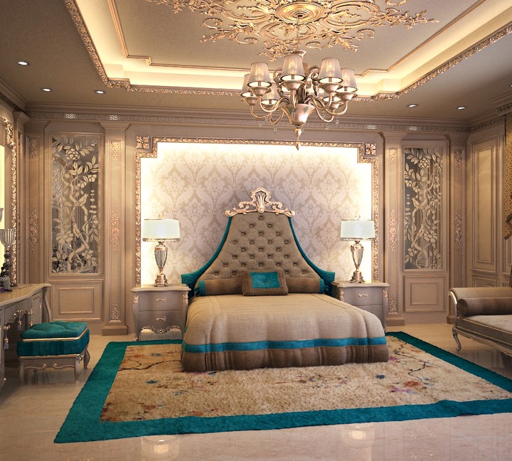 تصميم غرفة نوم لفيلا بالامارات