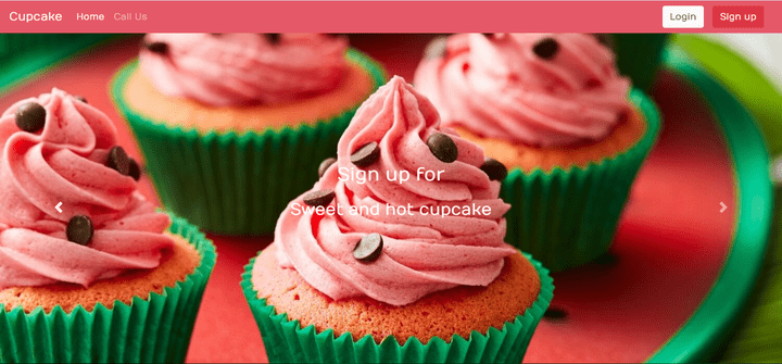 موقع لعرض منتجات ال Cupcake وبيعها