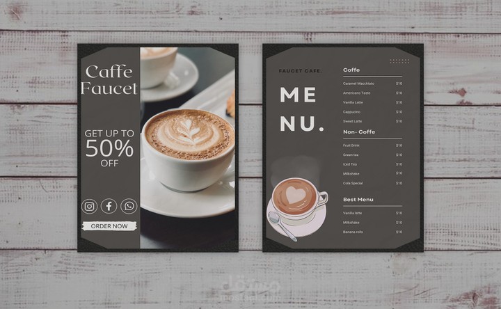 Social media poster for a coffee shop