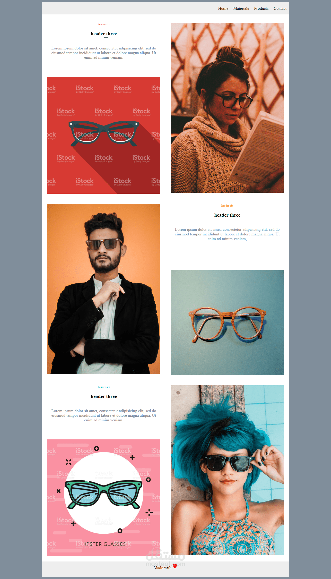 Glasses website