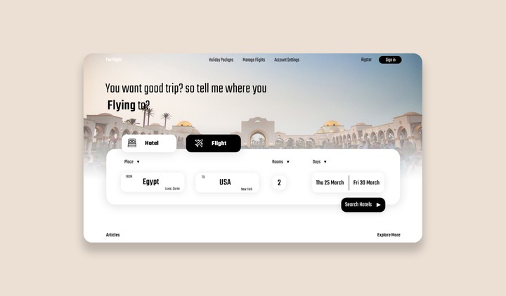 Travel website (design)