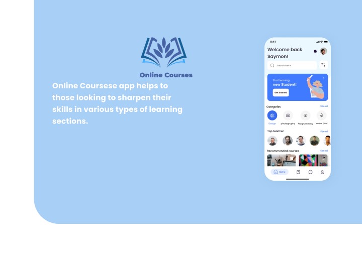 تطبيق الدورات الإلكترونية || Online Courses App