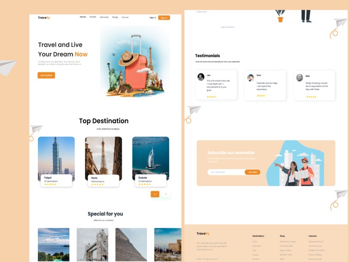 Travel Landing page