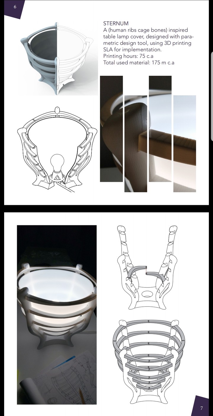 Sternum Lamp parametric design