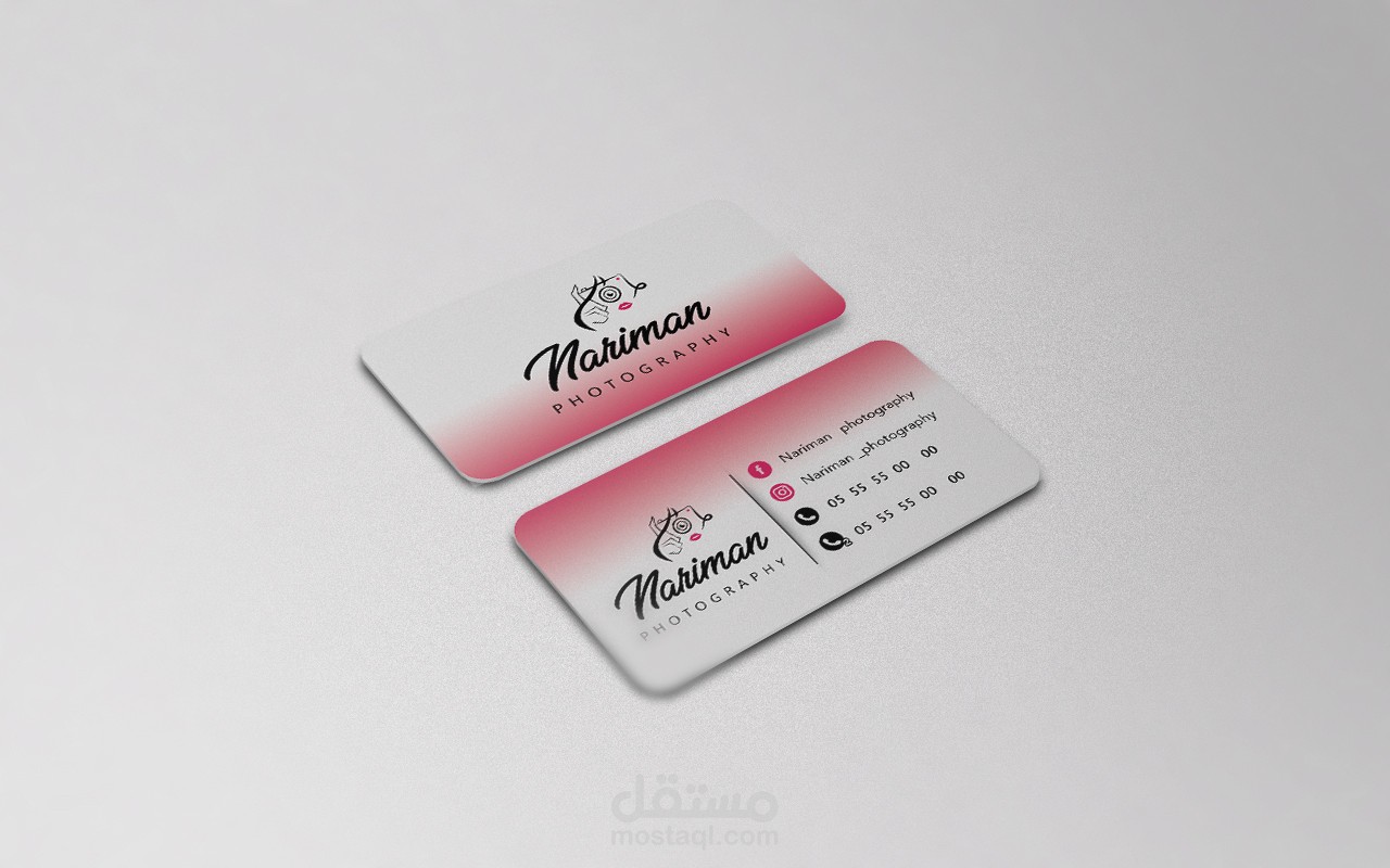 تصميم لوجو +بطاقة عمل business card  لمصورة فوتوغرافية