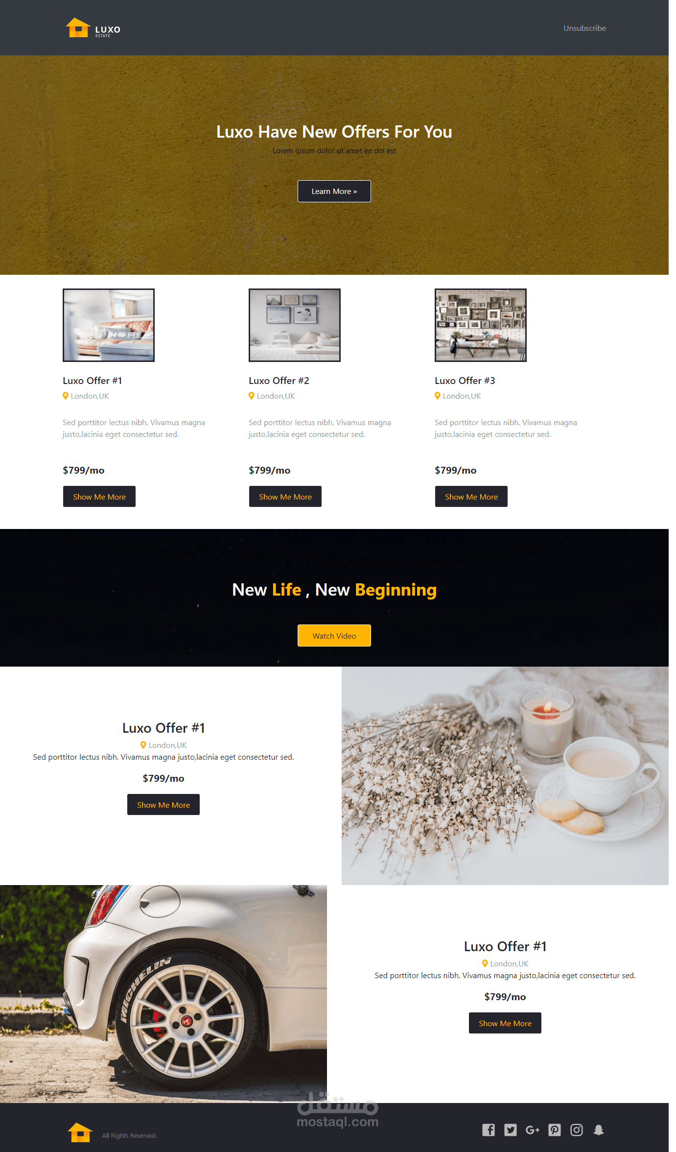 Luxo website